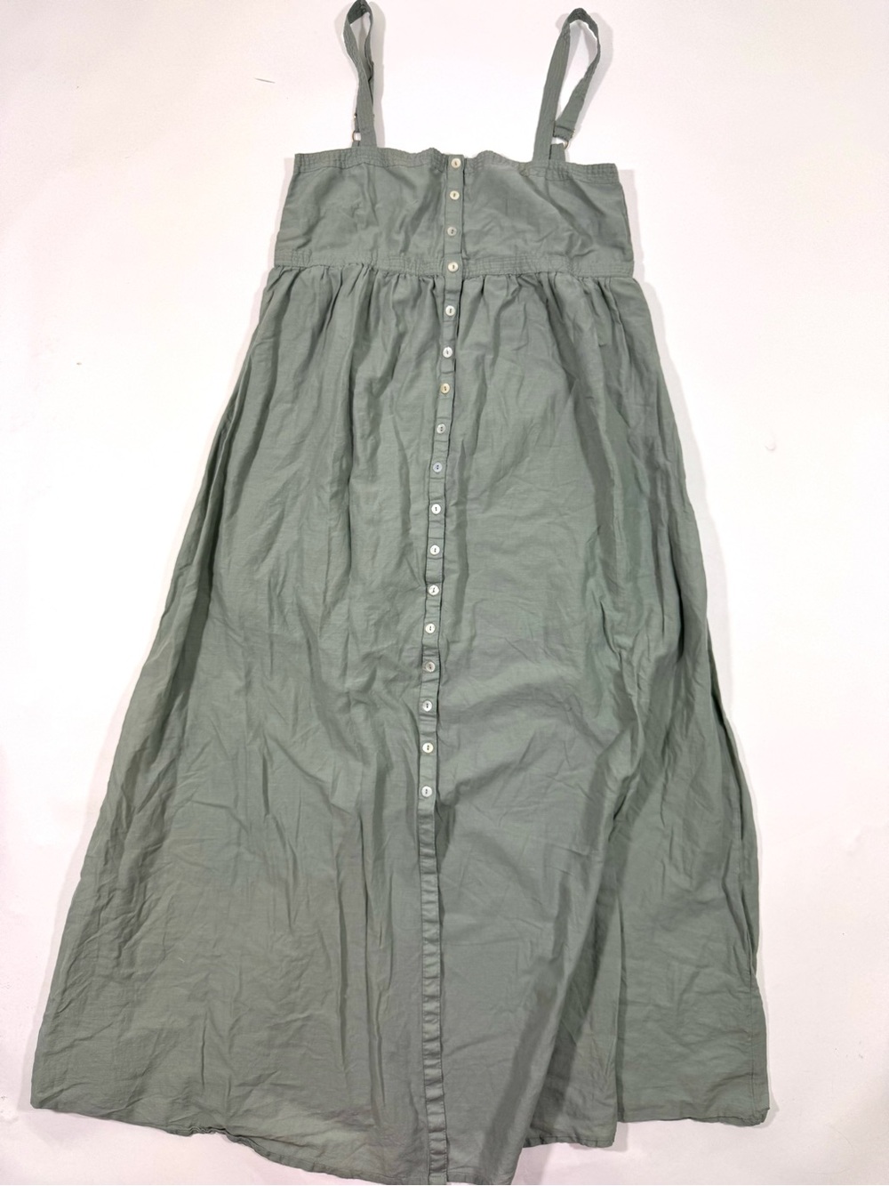 Natural Life Button Front Tank Midi Dress